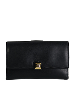 Fendi Continental Wallet, Leather, Black, 8M0379SR01789834, DB, B, 1